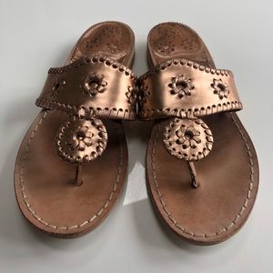 Jack Rogers size 7.5 FREE SHIPPING - Rose Gold, barely worn